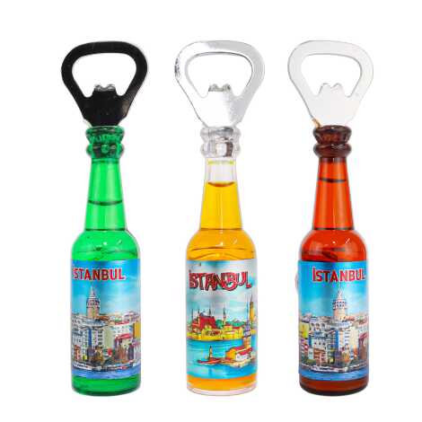 Istanbul Themed Metallic Bottle Opener Refrigerator Magnet - 2