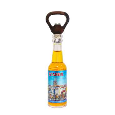Istanbul Themed Metallic Bottle Opener Refrigerator Magnet - 4
