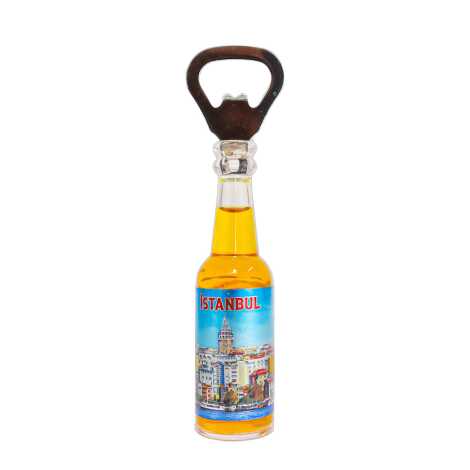 Istanbul Themed Metallic Bottle Opener Refrigerator Magnet - 4