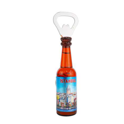 Istanbul Themed Metallic Bottle Opener Refrigerator Magnet - 5