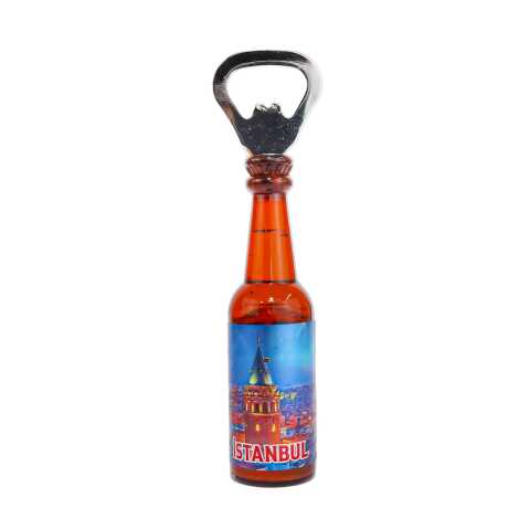 Istanbul Themed Metallic Bottle Opener Refrigerator Magnet - 6