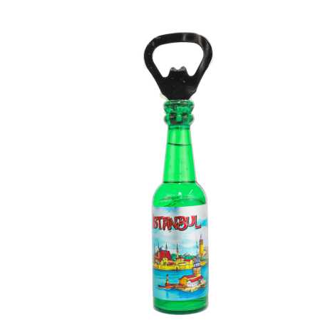 Istanbul Themed Metallic Bottle Opener Refrigerator Magnet - 7