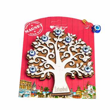 Istanbul Themed Myros Carded Wooden Refrigerator Magnet - 2