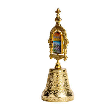 İstanbul Themed Myros Gold Color Metal Bell 50x135 mm - 5