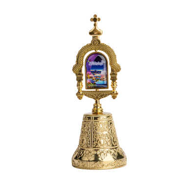 İstanbul Themed Myros Gold Color Metal Bell 50x135 mm - 3