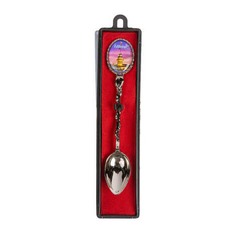 İstanbul Themed Myros Metal Tea Souvenir Spoon 25x130 mm - 1