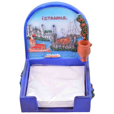 Istanbul Themed Polyester Note Holder - Thumbnail