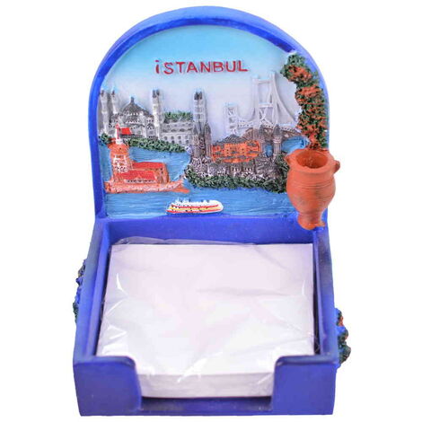 Istanbul Themed Polyester Note Holder