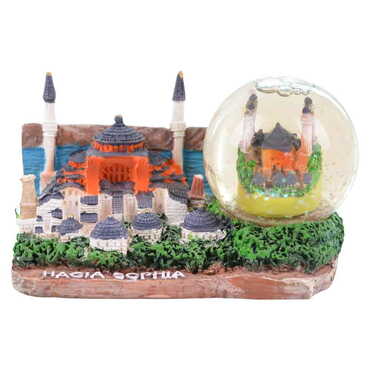 Myros - Istanbul Themed Polyester Snow Globe 45 mm