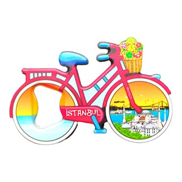 Myros - Istanbul Themed UV Bicycle Shaped Bottle opener