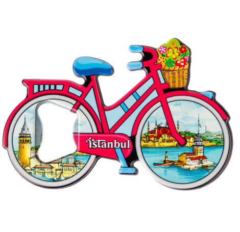 Istanbul Themed UV Bicycle Shaped Bottle opener - 5