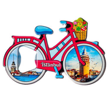 Istanbul Themed UV Bicycle Shaped Bottle opener - 6