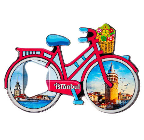 Istanbul Themed UV Bicycle Shaped Bottle opener - 6