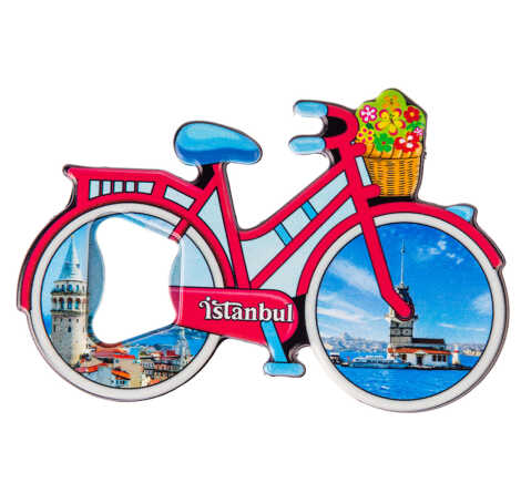 Istanbul Themed UV Bicycle Shaped Bottle opener - 8