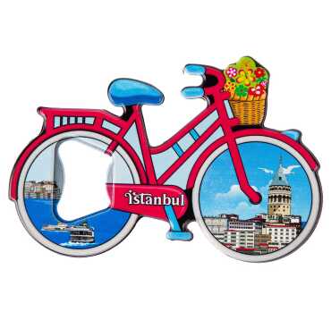 Istanbul Themed UV Bicycle Shaped Bottle opener - 9