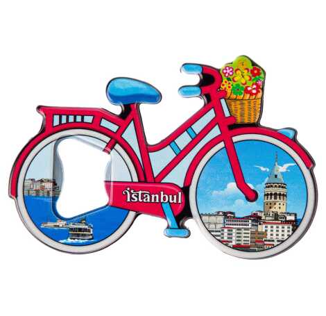 Istanbul Themed UV Bicycle Shaped Bottle opener - 9