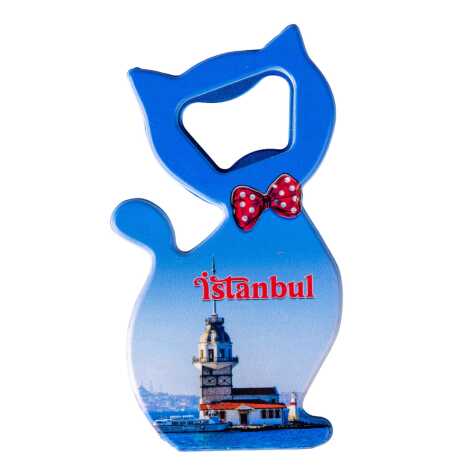 Istanbul Themed UV Cat Shaped Bottle Opener - 7