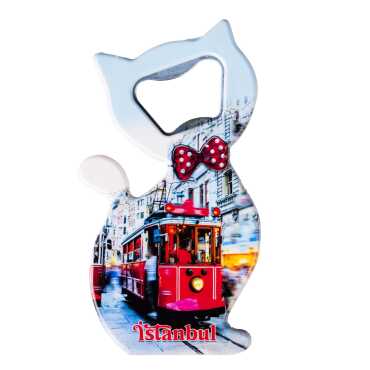 Istanbul Themed UV Cat Shaped Bottle Opener - 11