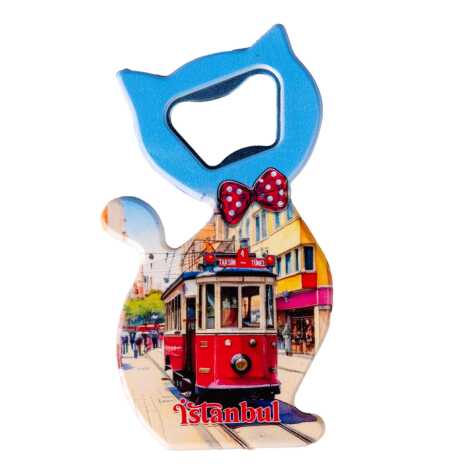 Istanbul Themed UV Cat Shaped Bottle Opener - 16