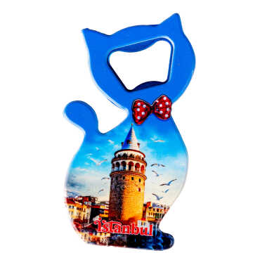 Istanbul Themed UV Cat Shaped Bottle Opener - 24
