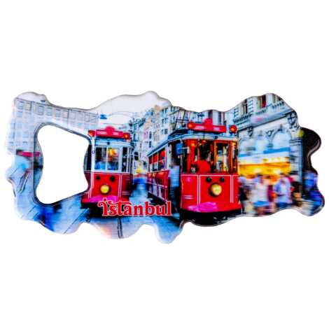 Istanbul Themed UV Map Shaped Bottle Opener - 6