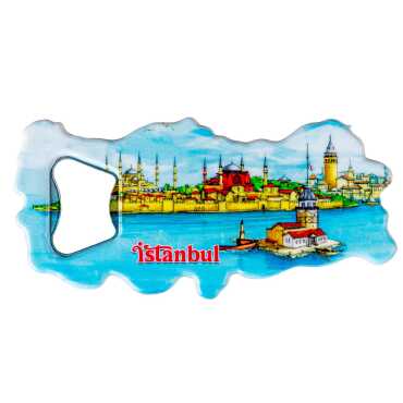Istanbul Themed UV Map Shaped Bottle Opener - 7