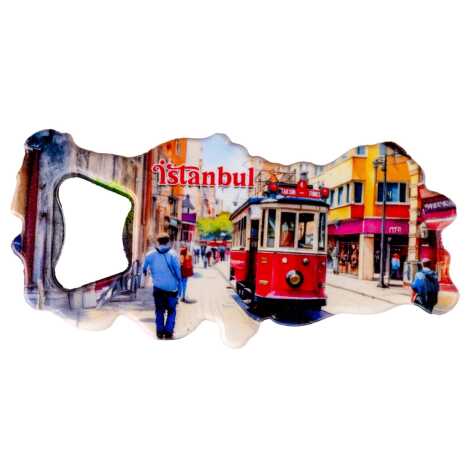 Istanbul Themed UV Map Shaped Bottle Opener - 9