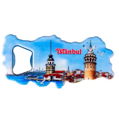 Istanbul Themed UV Map Shaped Bottle Opener - 10
