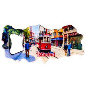 Istanbul Themed UV Map Shaped Bottle Opener - 12