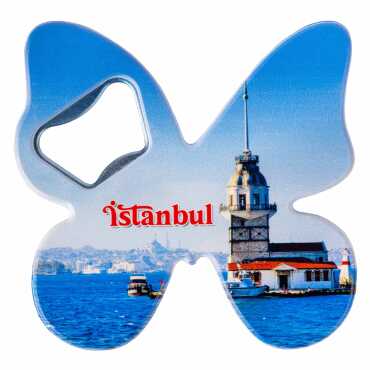 Istanbul Themed Uv Printed Butterfly Bottle Opener - 7