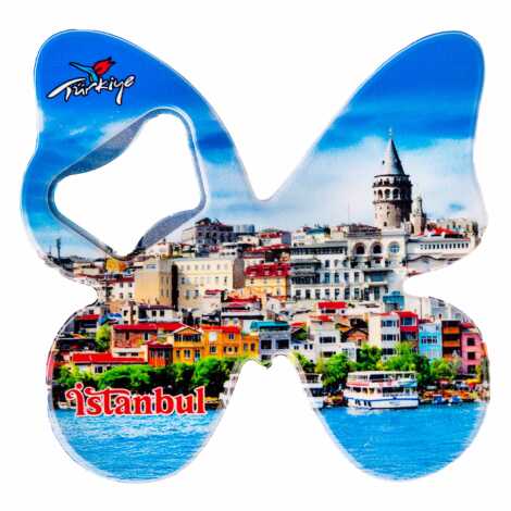 Istanbul Themed Uv Printed Butterfly Bottle Opener - 16