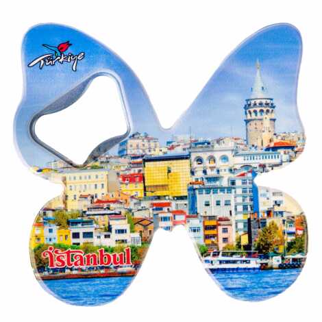 Istanbul Themed Uv Printed Butterfly Bottle Opener - 18