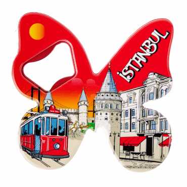 Istanbul Themed Uv Printed Butterfly Bottle Opener - 22