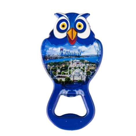 Istanbul Themed Uv Printed Owl Bottle Opener - 3