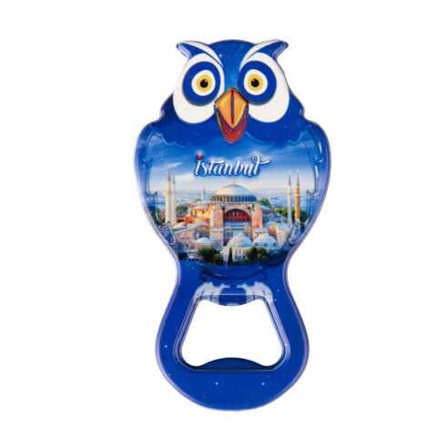 Istanbul Themed Uv Printed Owl Bottle Opener - 4