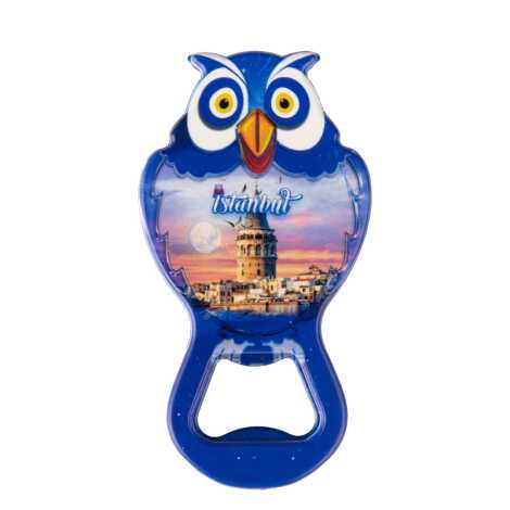 Istanbul Themed Uv Printed Owl Bottle Opener - 5