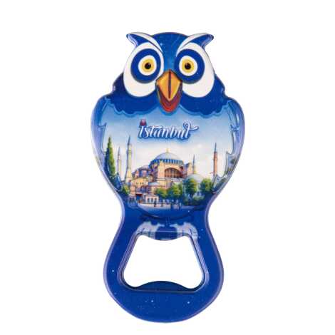 Istanbul Themed Uv Printed Owl Bottle Opener - 6