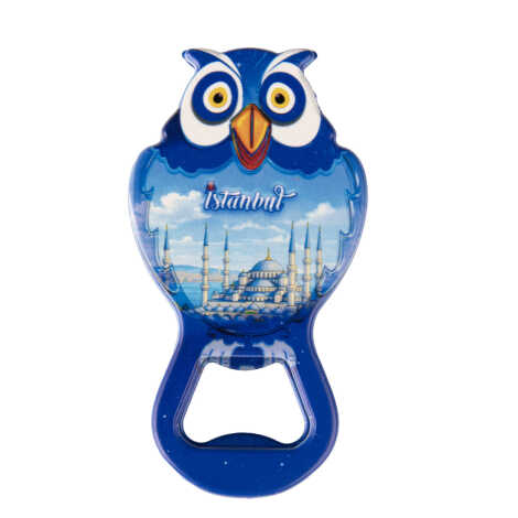 Istanbul Themed Uv Printed Owl Bottle Opener - 8