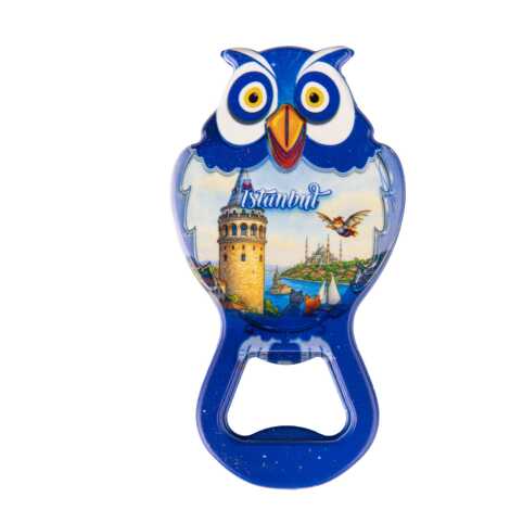Istanbul Themed Uv Printed Owl Bottle Opener - 15