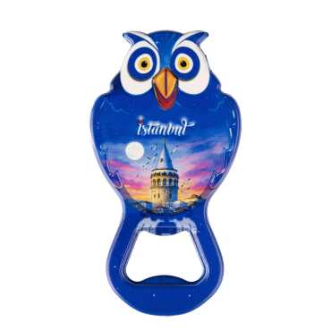 Istanbul Themed Uv Printed Owl Bottle Opener - Myros