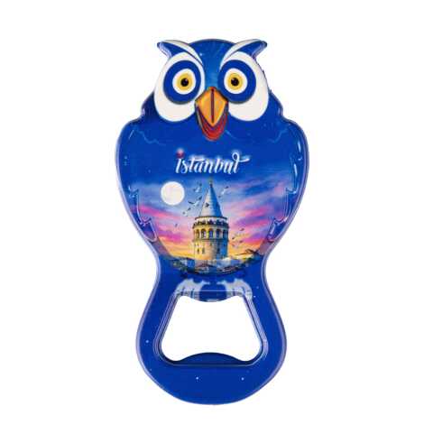 Istanbul Themed Uv Printed Owl Bottle Opener - 1