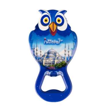 Istanbul Themed Uv Printed Owl Bottle Opener - 17