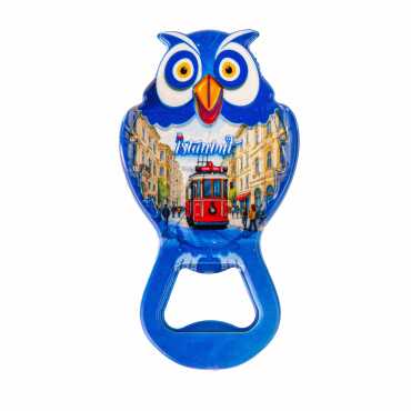 Istanbul Themed Uv Printed Owl Bottle Opener - 18