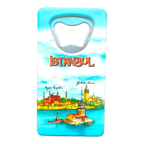 Istanbul Themed Uv Printed Rectangle Bottle Opener