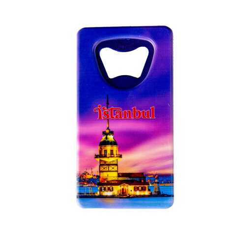 Istanbul Themed Uv Printed Rectangle Bottle Opener - 12