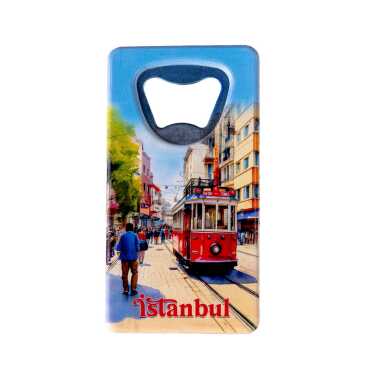 Istanbul Themed Uv Printed Rectangle Bottle Opener - 14
