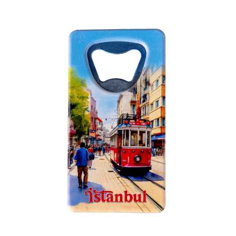 Istanbul Themed Uv Printed Rectangle Bottle Opener - 14