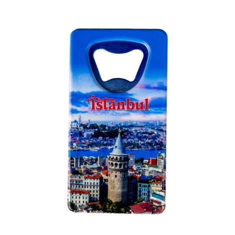 Istanbul Themed Uv Printed Rectangle Bottle Opener - 17