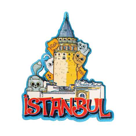 Istanbul Themed Wooden Customised 2D Souvenir Fridge Magnet - 16
