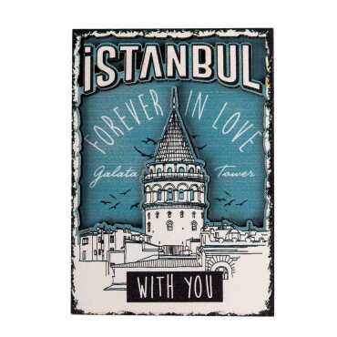 Istanbul Themed Wooden Customised 2D Souvenir Fridge Magnet - 30